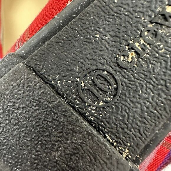 J. Crew Crewcuts Toddler Girls Sz 10c Red Tartan Plaid Ballet Flats Slip On Bow - Picture 11 of 11